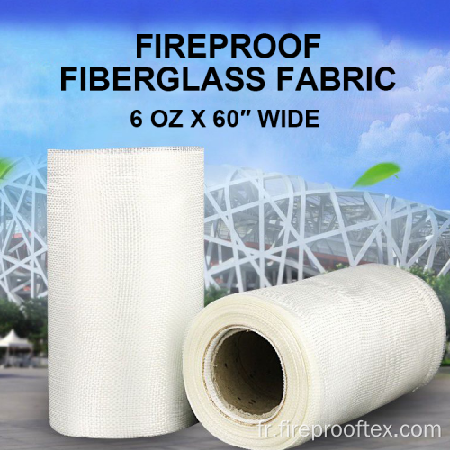 6 oz x 60 tissu en fibre de verre ignifuge large